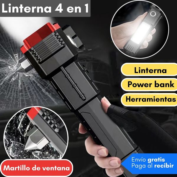 LINTERNA TÁCTICA PROFESIONAL 4 EN 1 RECARGABLE - ⏰Oferta Navideña🎄